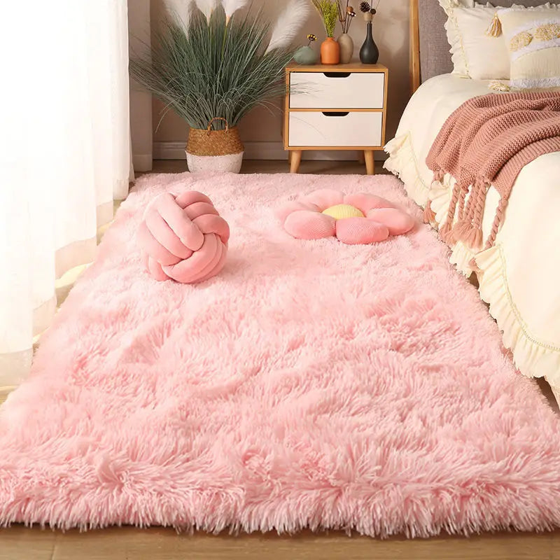 Tapis à poils longs – coloris rose (Pink)