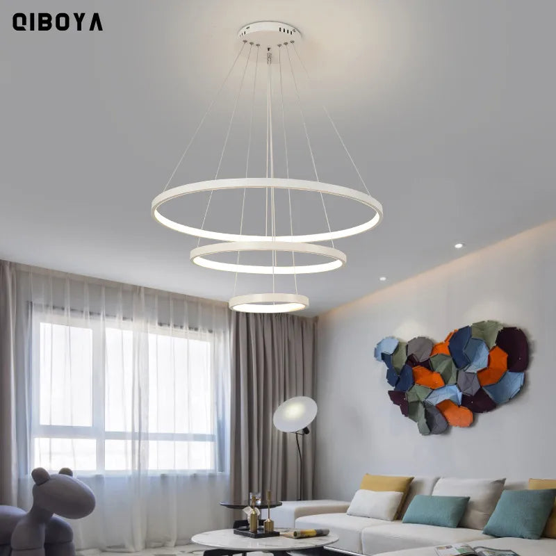 Lustre LED design à anneaux – photo 3
