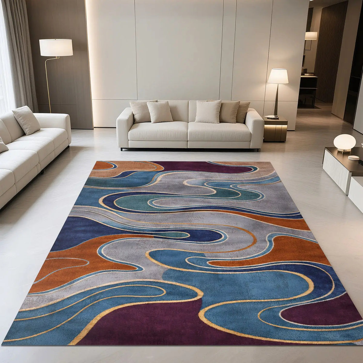 Tapis moderne à motifs entrelacés – coloris 9