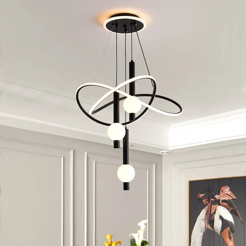 Lustre suspension LED blanc – détail