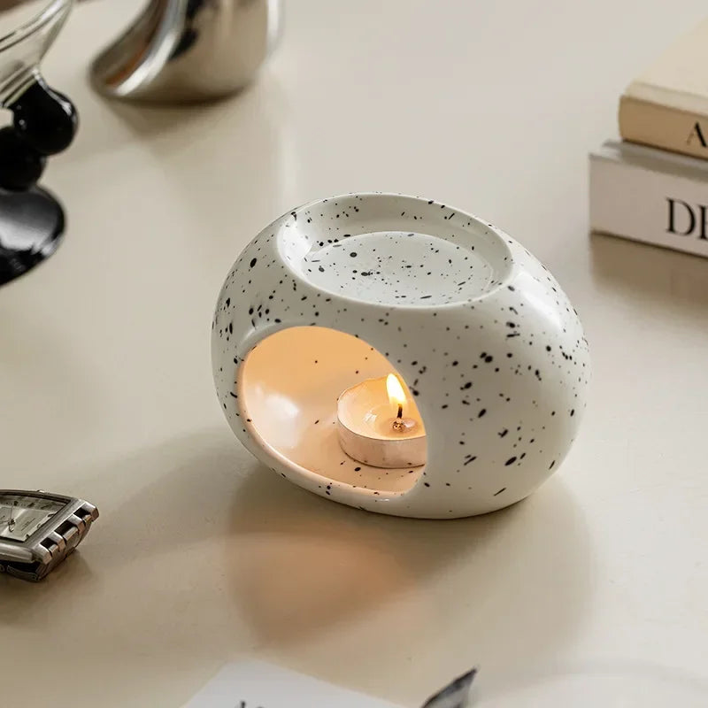 Brûleur d'huiles essentielles en céramique – utilisation bougie chauffe-plat