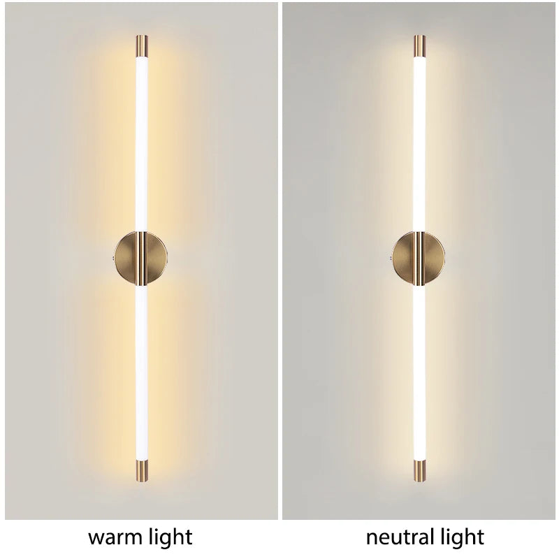 Applique murale LED dorée – ambiance lumineuse