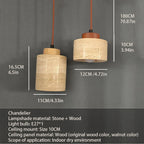 Suspension Wabi-Sabi Pierre Naturelle – Lampe Pendante Design Japonais Minimaliste