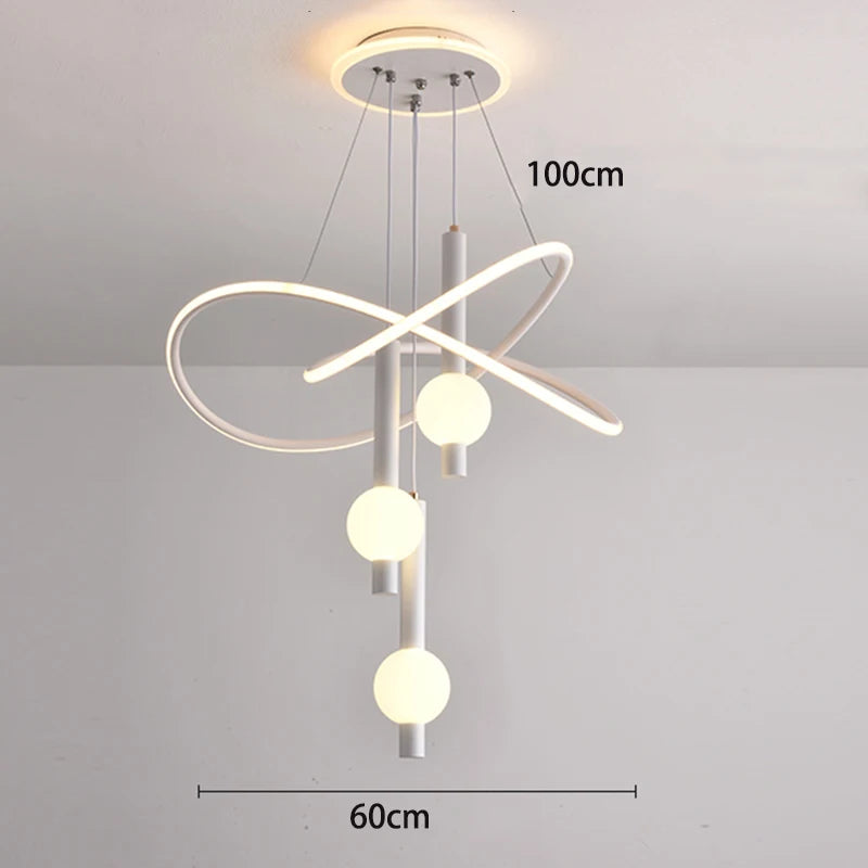Lustre suspension LED – vue de côté
