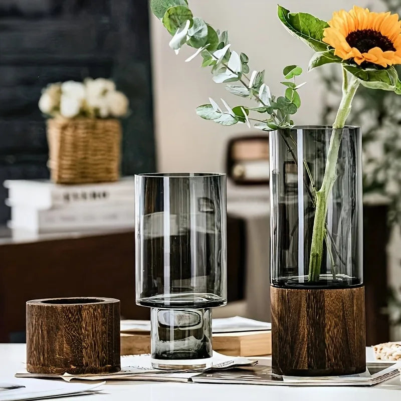 Vase en verre rétro – ambiance salon