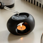 Brûleur d'huiles essentielles en céramique – noir