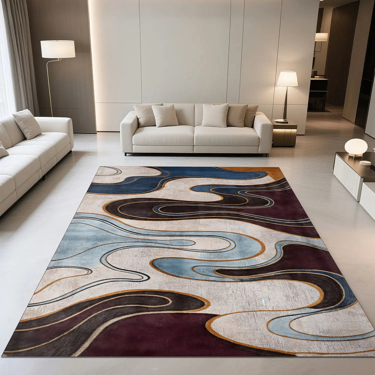 Tapis moderne à motifs entrelacés – coloris 7