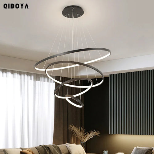 Lustre LED design à anneaux – photo 2