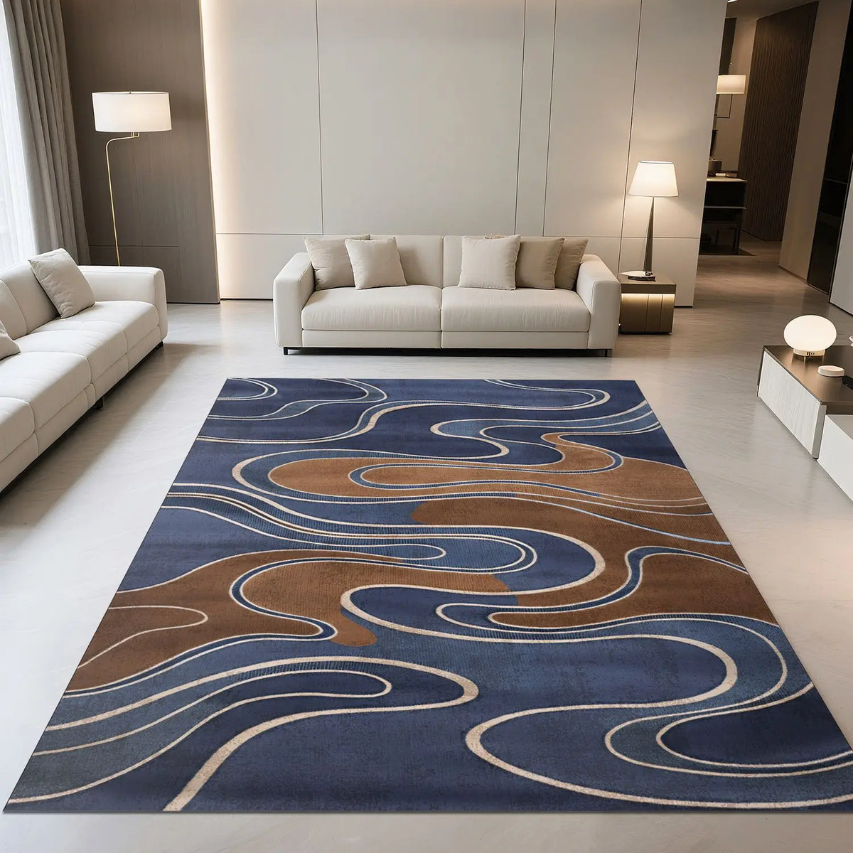 Tapis moderne à motifs entrelacés – coloris 10