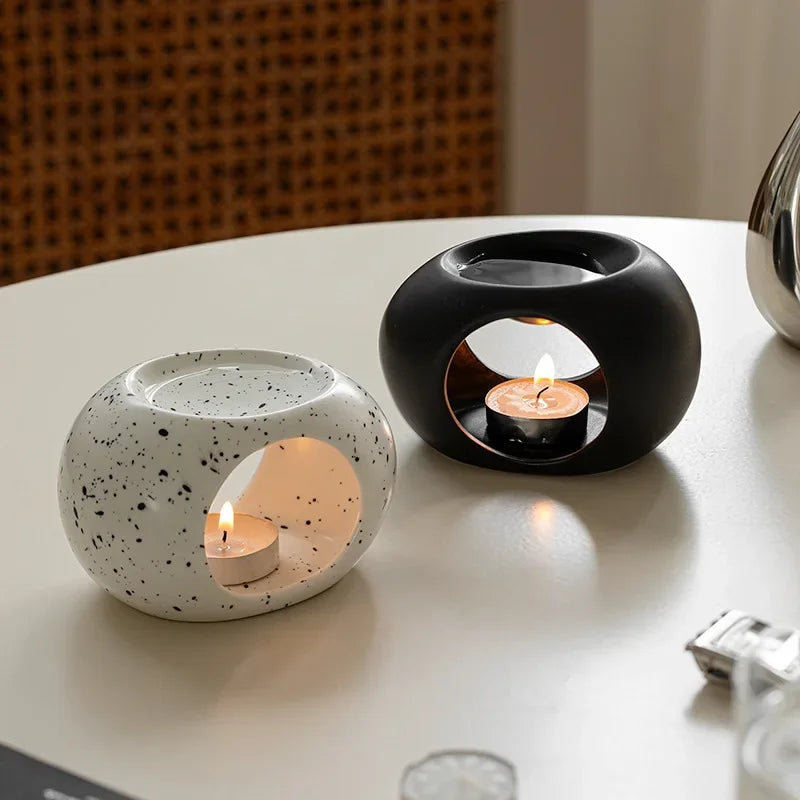 Brûleur d'huiles essentielles en céramique – détail coupelle