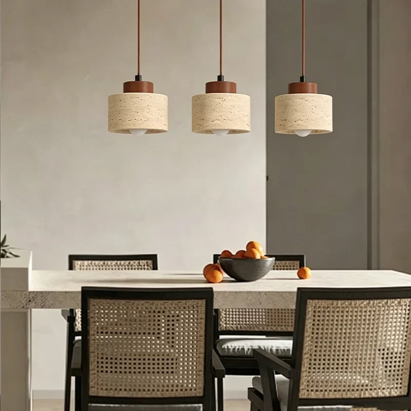 Suspension Wabi-Sabi Pierre Naturelle – Lampe Pendante Design Japonais Minimaliste