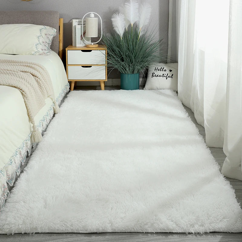 Tapis à poils longs – coloris blanc pur (Pure white)