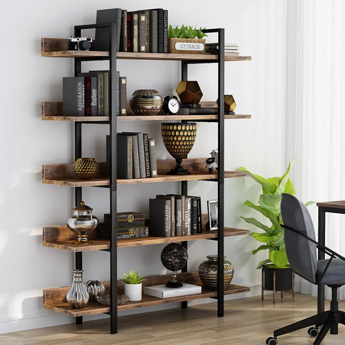 Étagère bibliothèque industrielle – salon