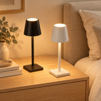 Lampes noir et blanc ambiance chambre