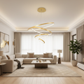 Lustre Design 4 Anneaux Dorés – Lifestyle