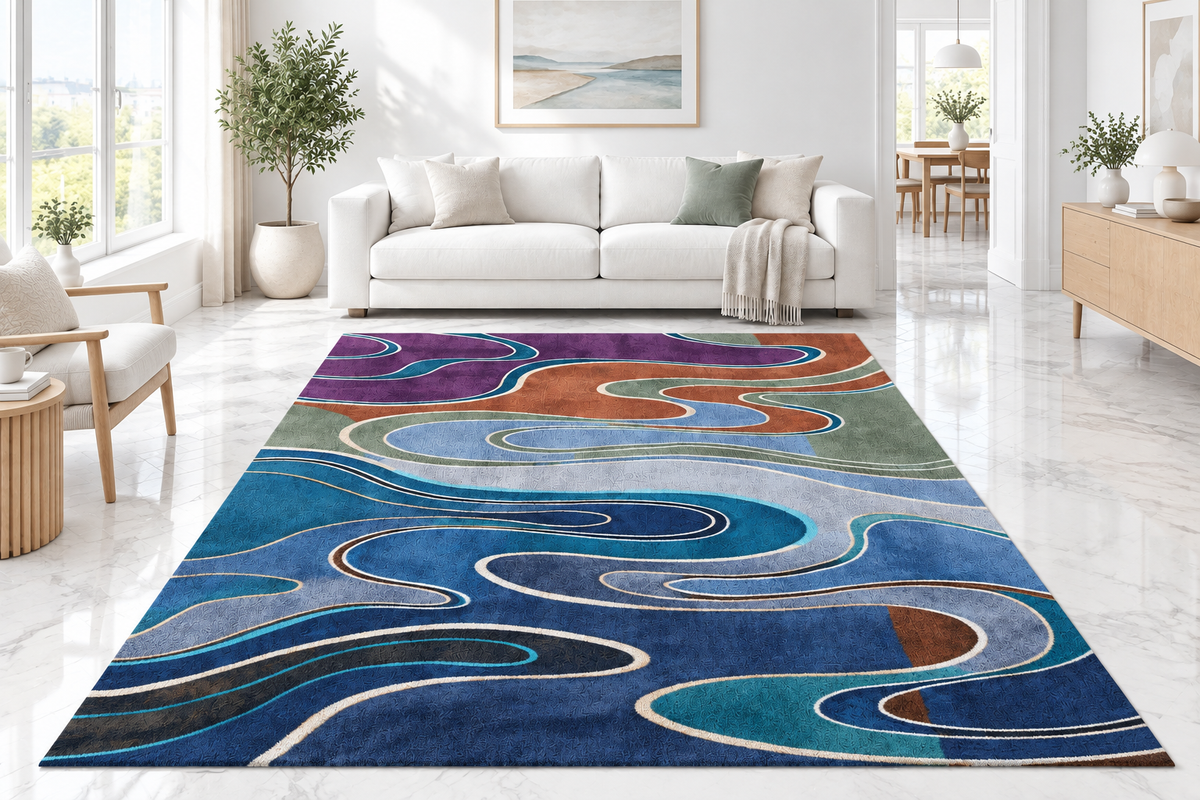 Tapis coloris 5 – sol blanc